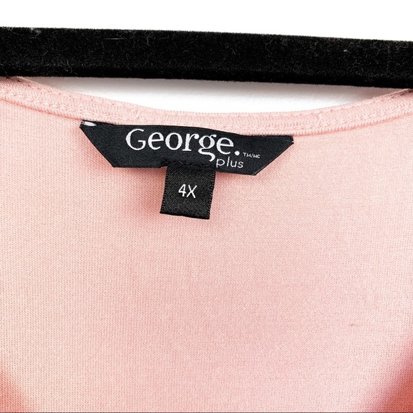 Pink Long Sleeve Top with Ruched Front & V-Neck - Picture 2 of 10
